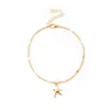 new design starfish anklet, lucky gold anklet designs for women