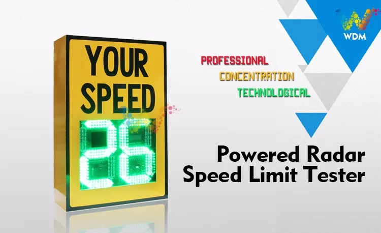 High quality solar traffic sign board light radar speed sign