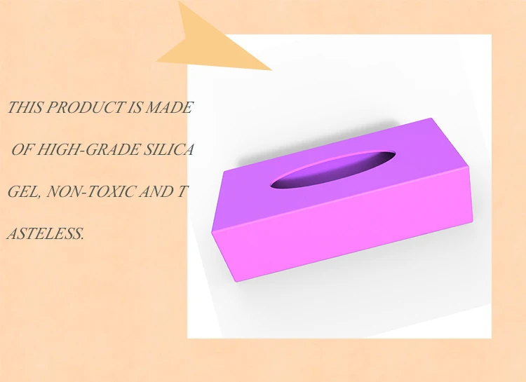 Hot sale square tissue box silicone container tissue box OEM and ODM