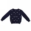 Girls Cardigan Spring/Autumn 100% Cotton Knitted O-Neck Sweater Pink/Navy Blue Full Sleeves Children Fashion Clothes