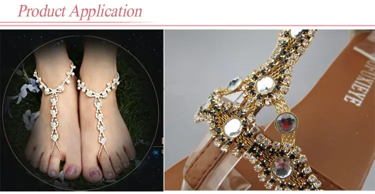 Wholesale rhinestone trim hot fix strass crystal rhinestone trimming for shoes accessories