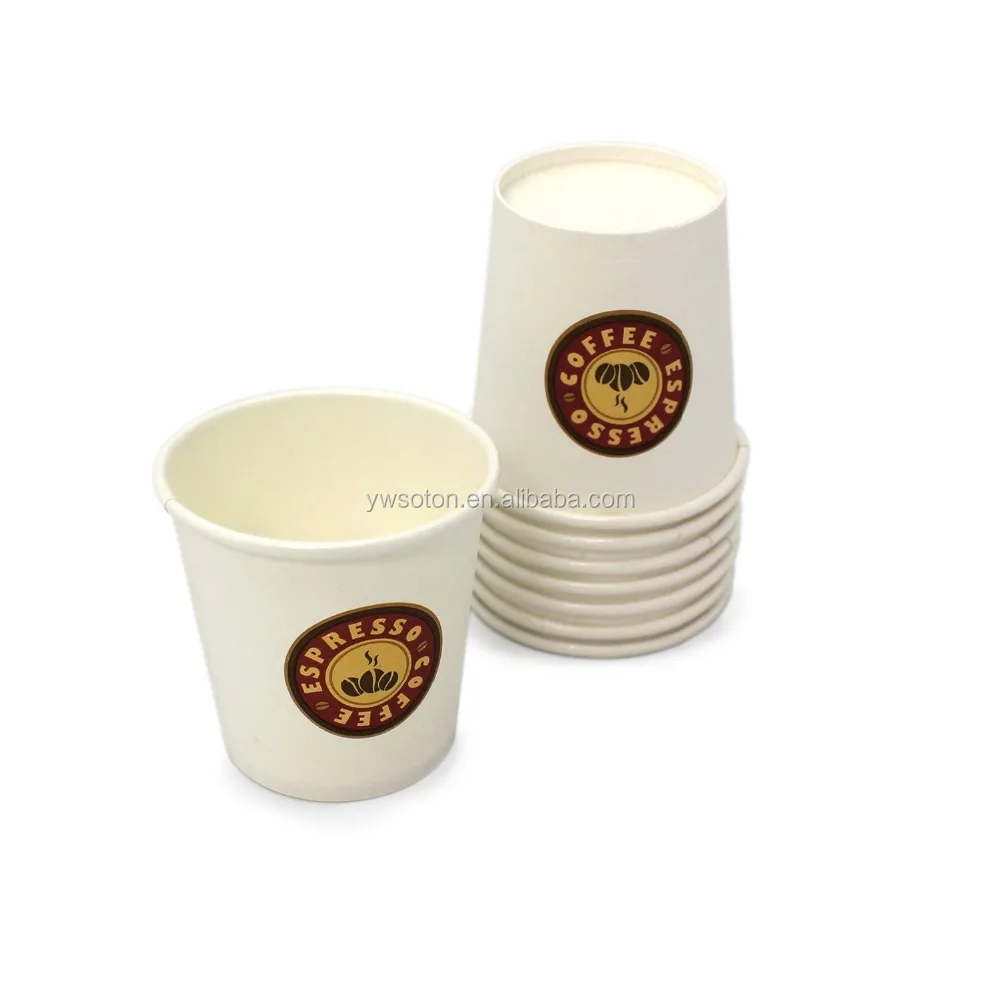 Disposable Espresso Paper Coffee Mugs 4oz Paper Cup