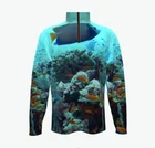 Custom polyester fishing shirt long sleeve