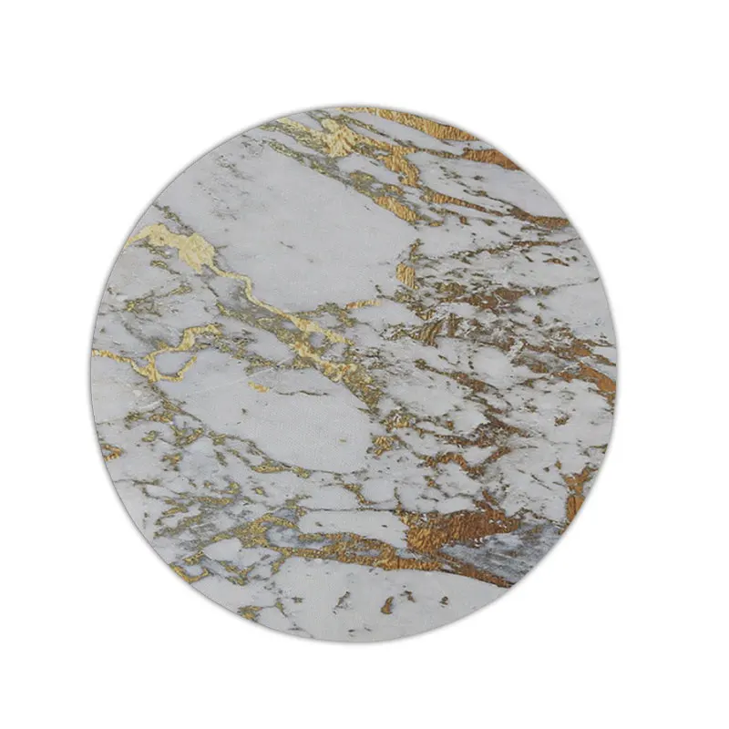 Marble Mouse Mat Customized Durable Non-Slip Rubber Round Gaming Mouse Pad Mouse Mat for Professional Gamers and Office (3)