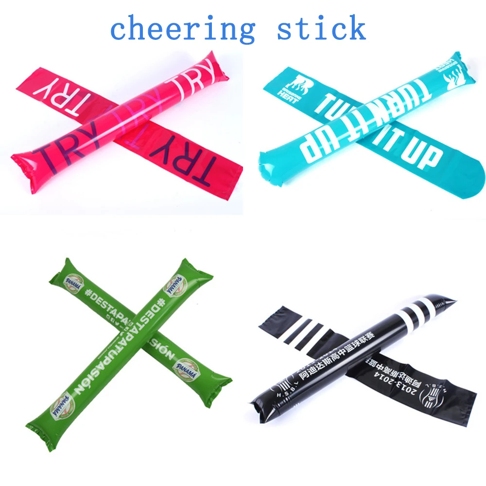 printing hand clap noise maker inflatable cheering sticks