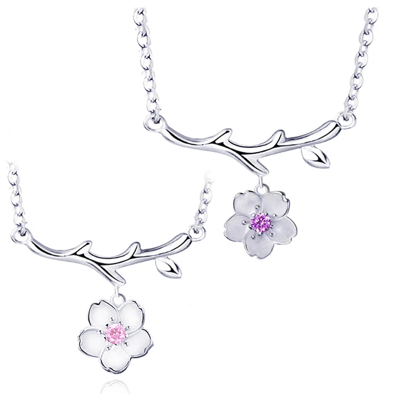925 Sterling Silver Clavicle Chains Jewelry Elegant Romantic Sakura Flower Necklace, N/a
925 Sterling Silver Clavicle Chains Jewelry Elegant Romantic Sakura Flower Necklace, N/a