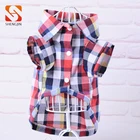 High quality classic summer plaid dog clothes small dog apparel