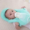 Organic Cotton Fabric cute soft head shape anti roll baby pillow for baby feeding supporting