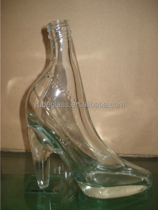 Wholesale Shoe Shaped Glass Bottles And High Heel Glass Shoe Wine