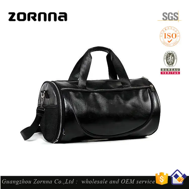 Promotional Wholesale Design Your Own Sport Duffle Leather Gym Bag