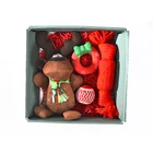 Speedypet Dog Ball Plush Rope Toy Christmas Dog Toy Pack