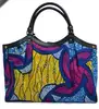 Promotional African wax printed fabric fabric bag fabric shopping bag for fashion ladies