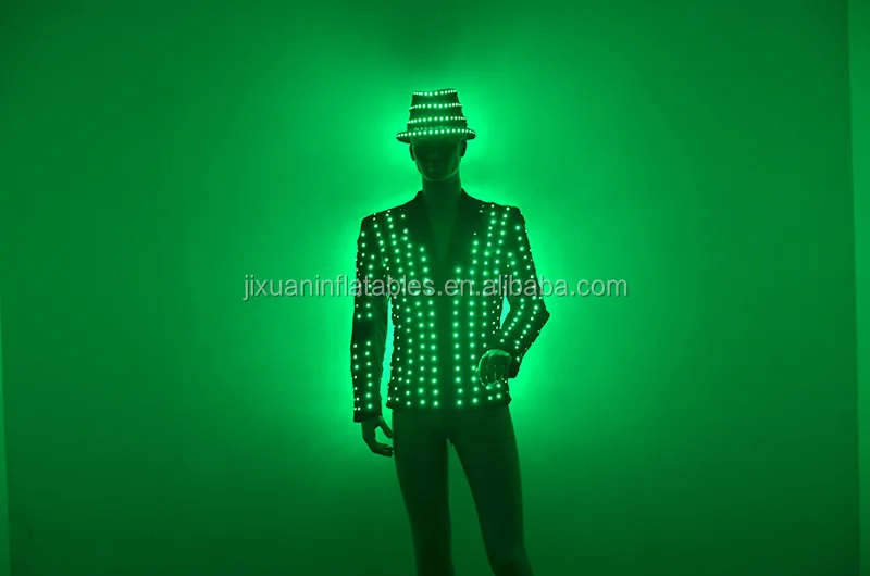 cowboy dj stage led jacket/ led suit for sale