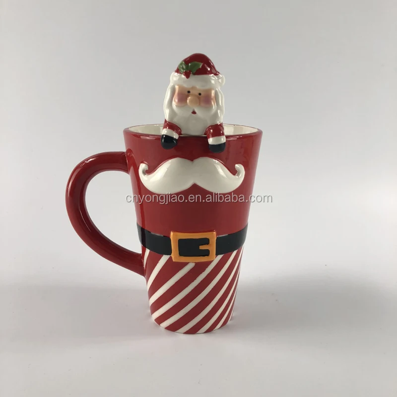 novelty christmas day cute ceramic mug snowman elk decoration