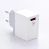 Univerversal portable Qualcomm certified qc 3.0 highspeed cellphone charger with eu uk us plug