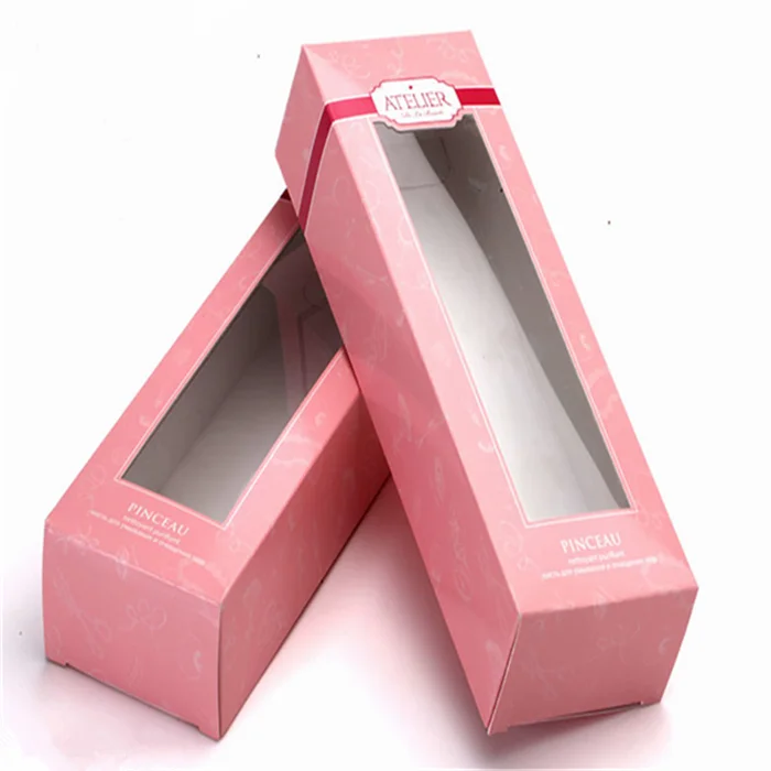 custom cmyk printing cardboard box with clear window (2)