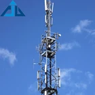 Electric communication galvanished steel antenna monopole tower for telecom