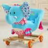 Plush blue elephant moving toy with sound wholesale