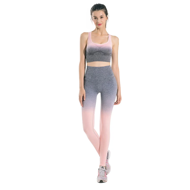 Custom Sports Apparel 2 Pieces Ombre Yoga Set Bodybuilding Fitness Athletic Apparel Woman Yoga Sets, As picture
Custom Sports Apparel 2 Pieces Ombre Yoga Set Bodybuilding Fitness Athletic Apparel Woman Yoga Sets, As picture