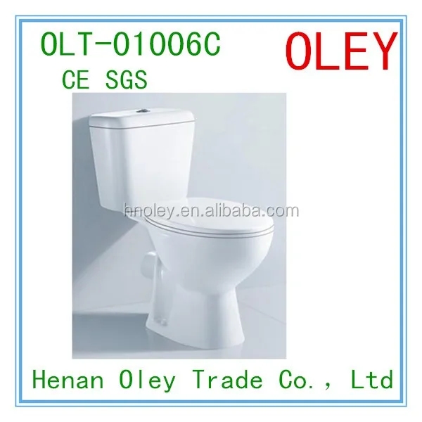 two piece wash down p trap toilet for UK,CE certification toilet 1006c