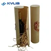 Cheap Wooden Round Tube Wine Gift Box Single Bottle Cylinder Birch Bark Wooden Wine Box