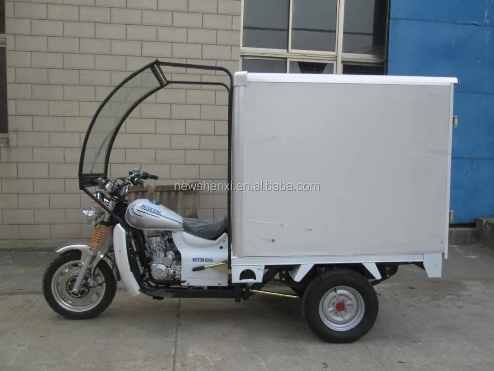 200CC Closed Body Cargo Trike Single Cylinder Gas Petrol Drum Brake