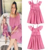 Mom and daughter dress matching mother daughter clothes family look girl and mother dress