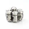 China custom 6pcs hugging salt and pepper shakers with metal holders