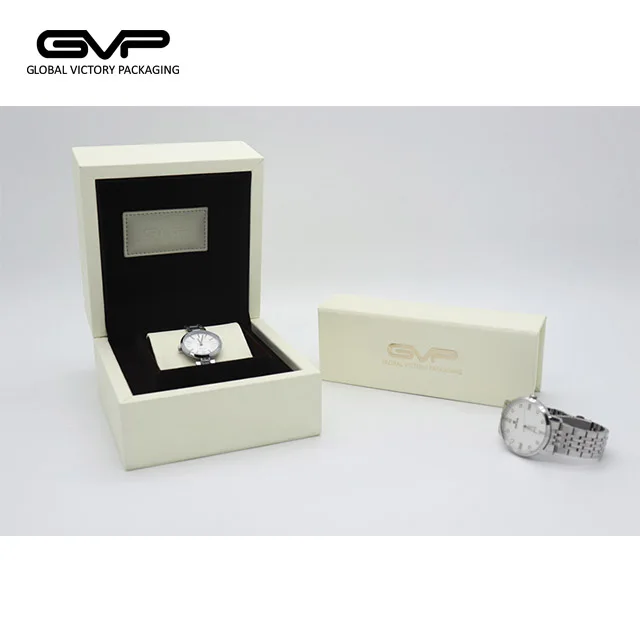 luxury white pu leather watch box with custom logo wholesale