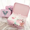 2018 custom pink kids paper suitcase box packing for skirt for toy for blanket wholesale