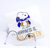 Decorative white with snoopy pattern printed colorful disposable paper napkins