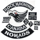 Patches Big Large Size Embroidered Skull Biker Patches For Vest
