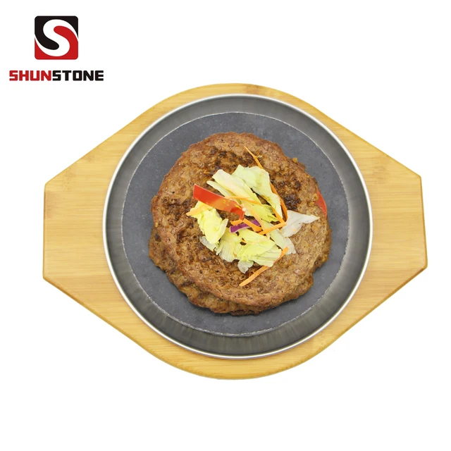 top selling round cooking stone with bamboo plater, provides you