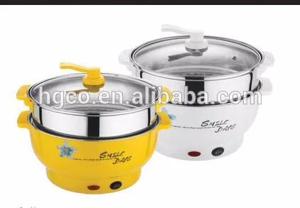 efficient stainless steel electric steam pot with 2 layers