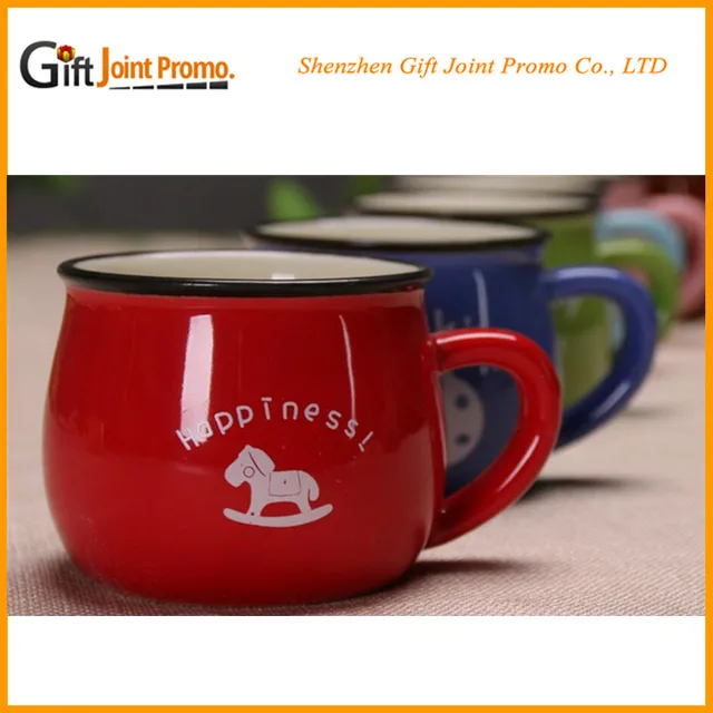 promotional christmas gift colorful ceramic coffee milk mug with