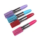 hotel promotional high quality black soft rubber square ball pen with cap