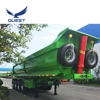4 Axles rc Dump Trailer, Semi Dump Trailer Capacity 80 Tons, U Shape HYVA Hydraulic Cylinder Dump Trailer