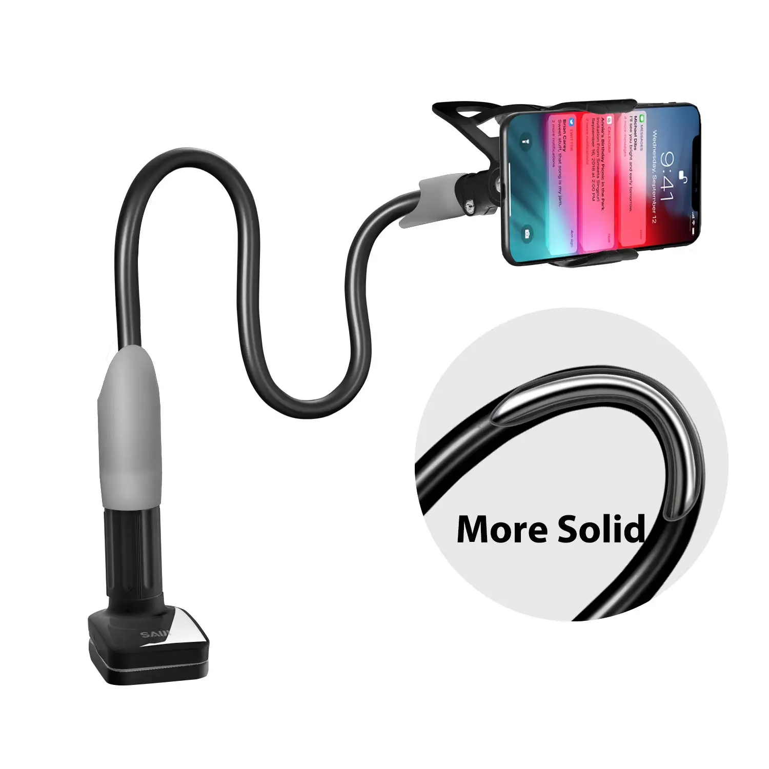 Gooseneck Cell Phone Holder Universal Clamp Lazy Phone Stand With