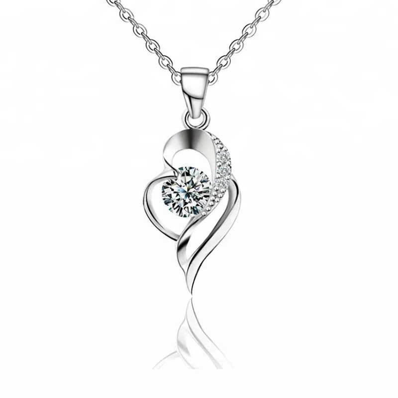 100% 925 Sterling silver Best selling fashion women's jewelry love heart necklace zircon clavicle pendant charms
100% 925 Sterling silver Best selling fashion women's jewelry love heart necklace zircon clavicle pendant charms