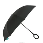2017 fashion two sided reverse inverted rain umbrella