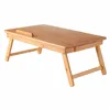 Bamboo Multi-Position Adjustable Serving Bed Tray Laptop Computer Desk