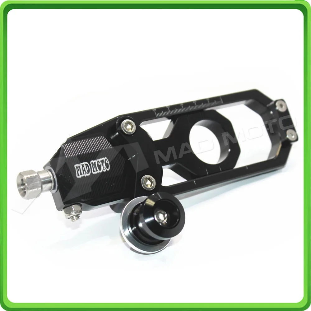 Motorcycle Chain Tensioner Adjuster with bobbins kit for Suzuki GSXR600 GSX-R750 2011 2012 2013 2014 2015 2016 Black (10)