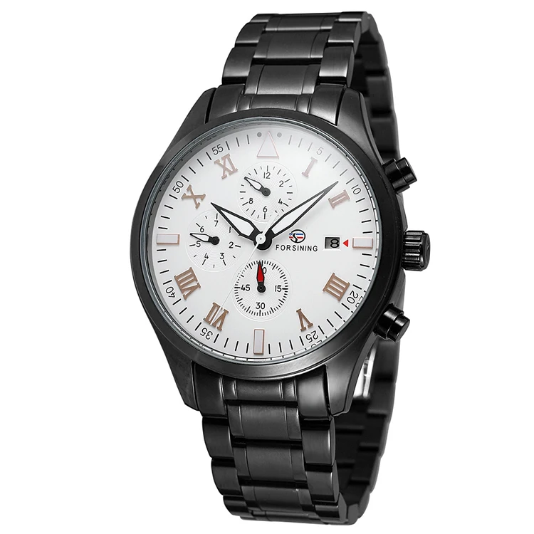 FORSINING 117 FORSINING Brand Mens Roman Number Stainless Steel Automatic Mechanical Watch Fashion Calendar Wristwatch, N/a
FORSINING 117 FORSINING Brand Mens Roman Number Stainless Steel Automatic Mechanical Watch Fashion Calendar Wristwatch, N/a