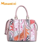 MINANDIO 2018 new arrival brand print patent leather girls bag premium handbag