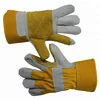 Yellow ostrich rebar goat skin leather batting or industrial gloves