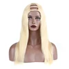 Wholesale 613 Medium Length Straight Human Hair Wigs Glueless 10a Full Lace Wig Blonde U Part Wig