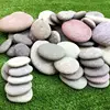 Colored Flat Round Nature Stone DIY Painting Pebbles