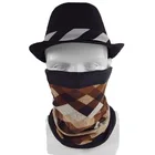 Wholesale Multifunctional stripe lattice scarf Gaiter Custom Printing logo Winter Tube fleece thermal Neck Warmer