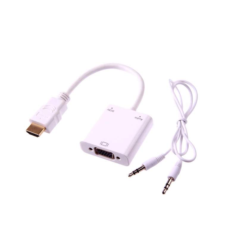 Factory 1080p HDMI to Vga with audio micro usb cable converter - ANKUX.COM
