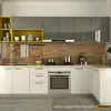 White Acrylic Cupboard L Shape Wood Small Kitchen Cabinet